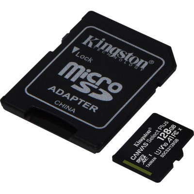 Kingston Canvas Select Plus microSDXC 128GB Class 10 U1 V10 Black